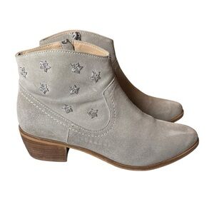 Anthropologie Women’s Freda Star Embellished Ankle Boots In Size Size 38/7.5